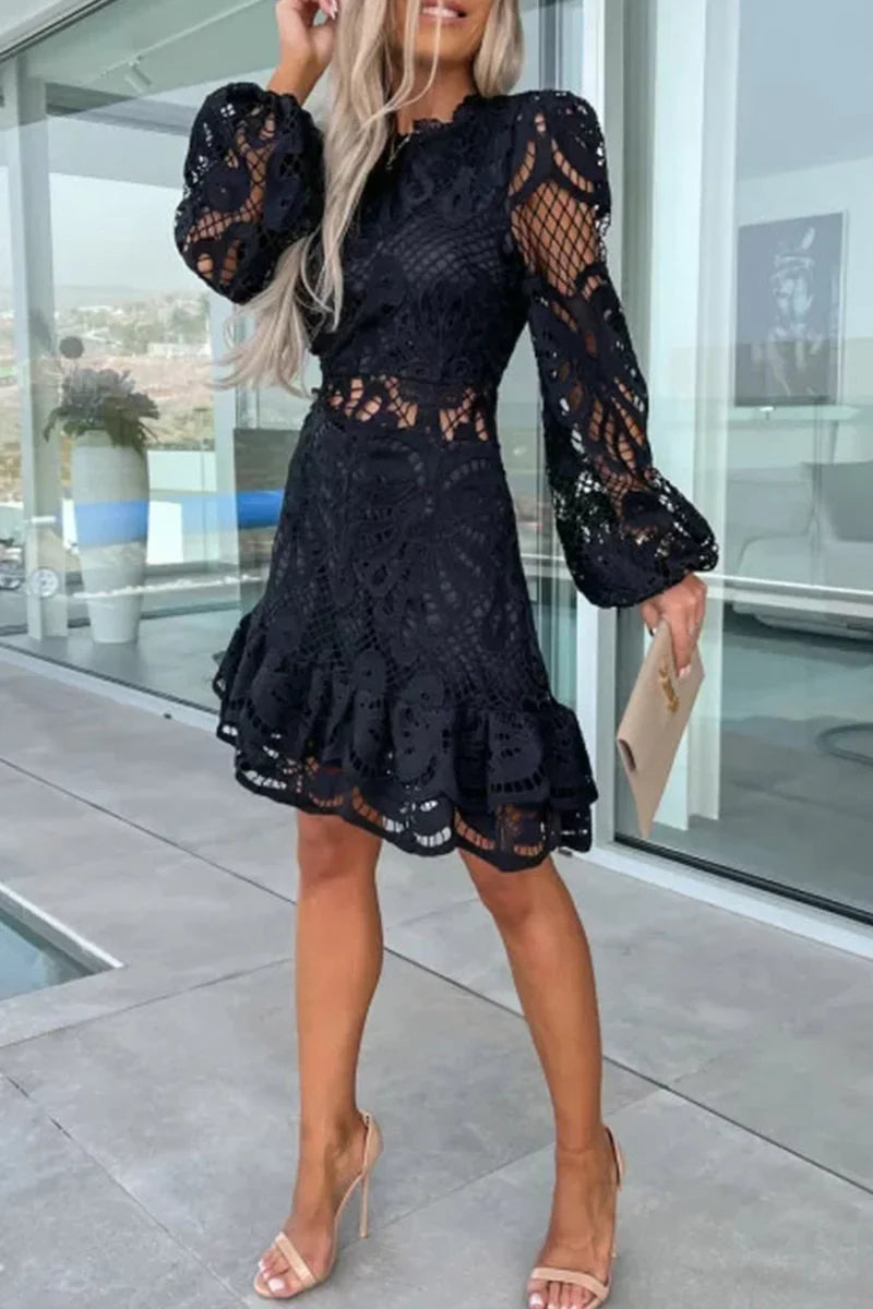 Annemiek - Elegante kanten jurk met rits