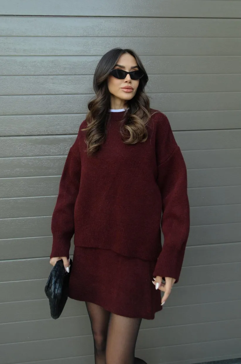 Modieuze Tweedelige Rok Set – Top en Rok voor Dames