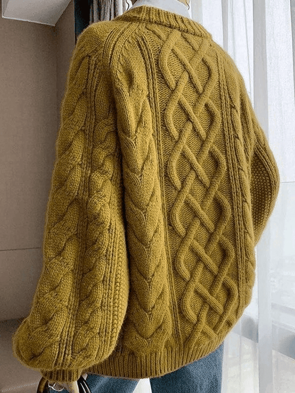 Elegante overmaats trui met een dikke weefstructuur voor het koude seizoen