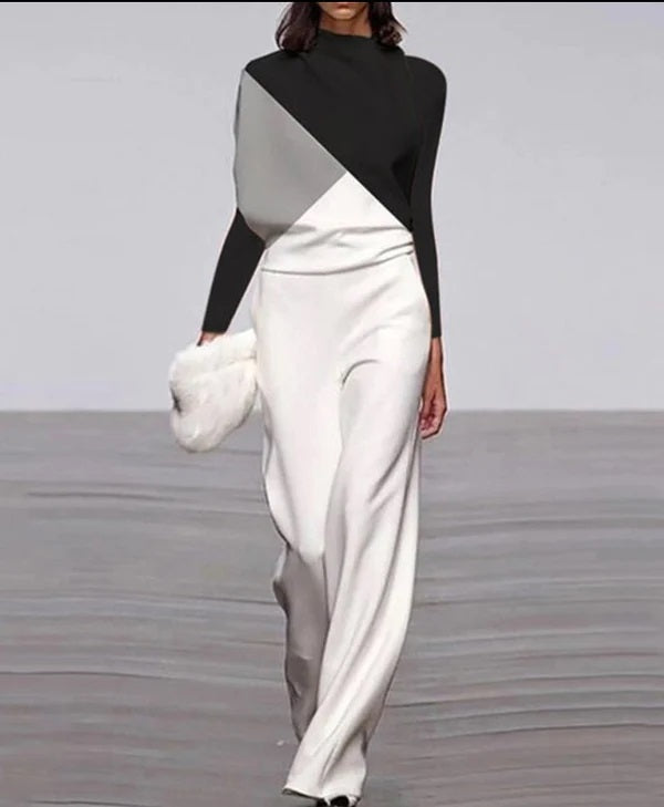 Adriana - Trendsettende Abstracte Print Jumpsuit