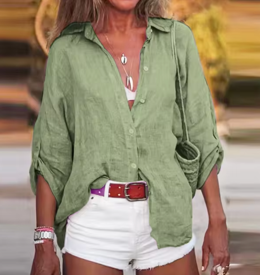 Nynke - Moderne Blouse Met Knoopsluiting