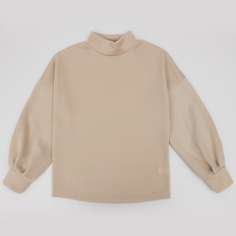 Comfortabel pak met volumineuze kraag en lange pofmouwen