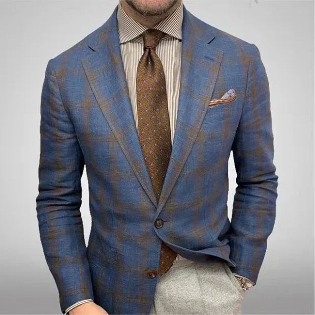 Elegante jas met diepe V-hals en brede revers