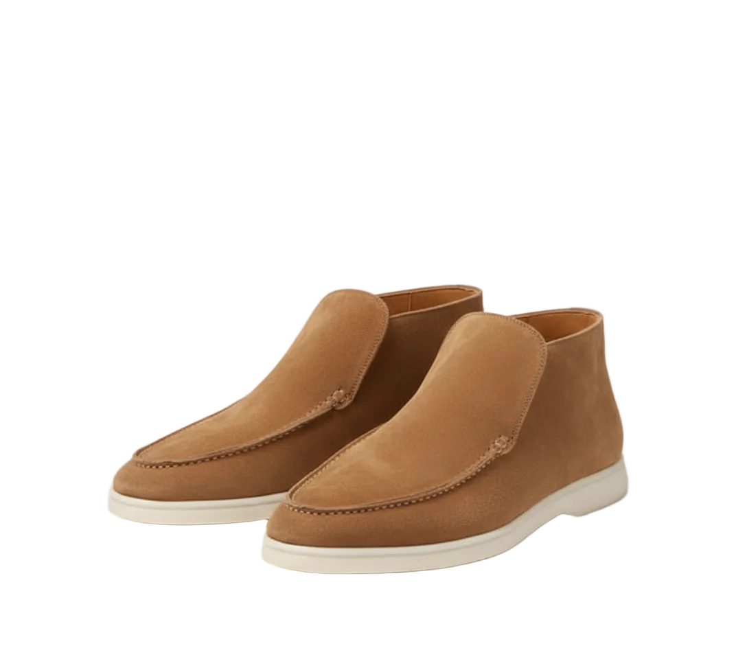 Instapschoenen van suède met enkele schacht voor heren