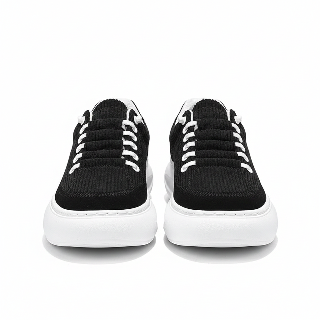 Geribbelde platform veterschoenen voor heren