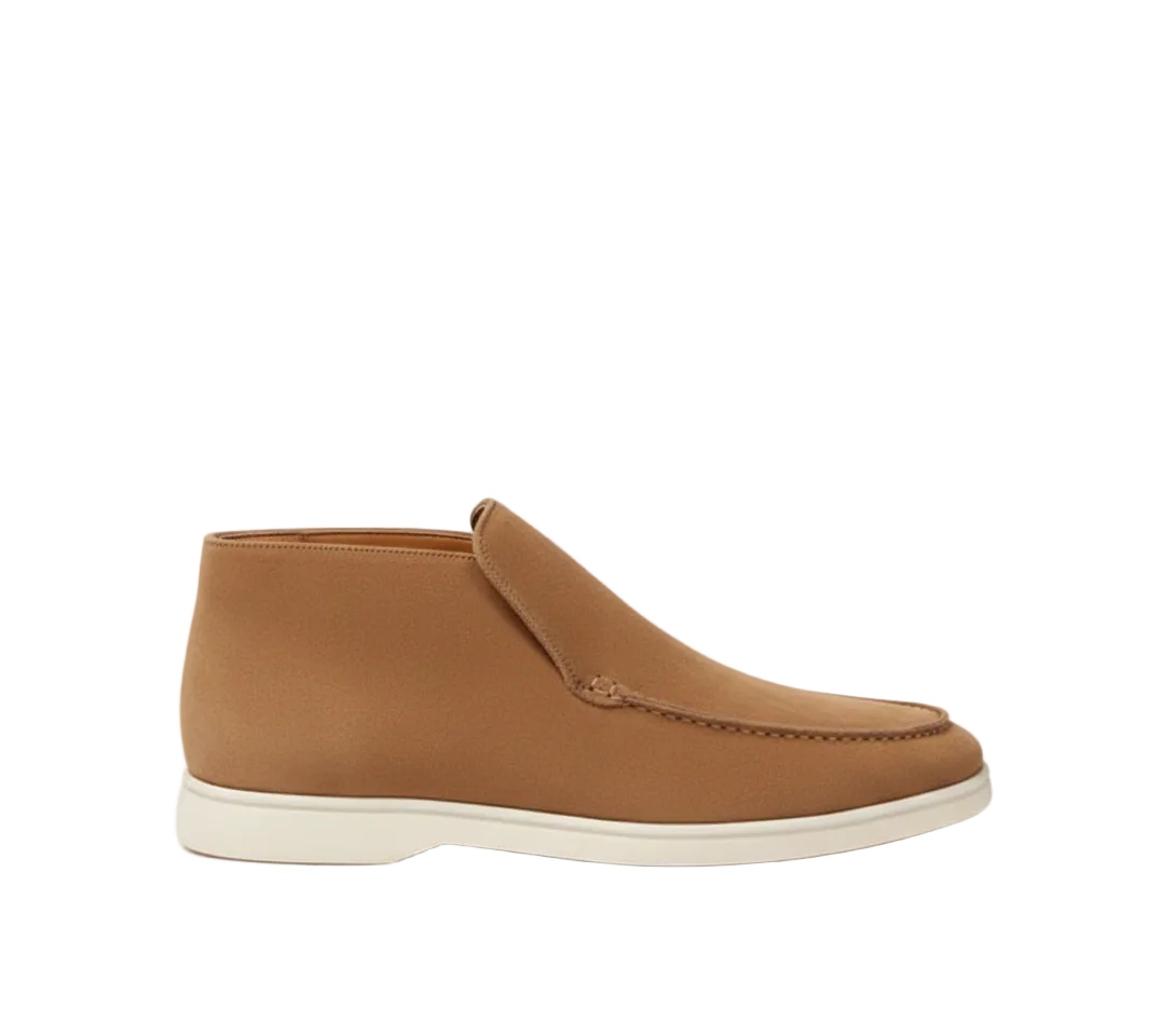 Instapschoenen van suède met enkele schacht voor heren