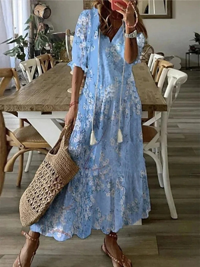 Modieuze Zomerse Midi Jurk met Licht Ontwerp