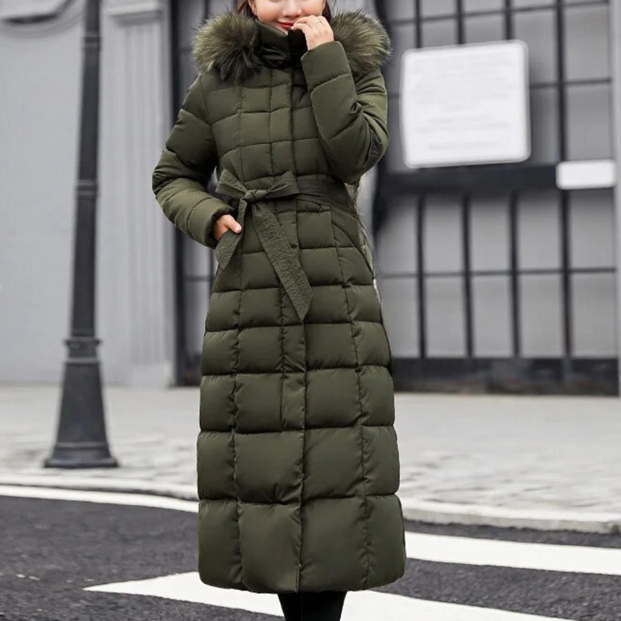 Casual lange warme jas voor dames met capuchon en stijlvolle look