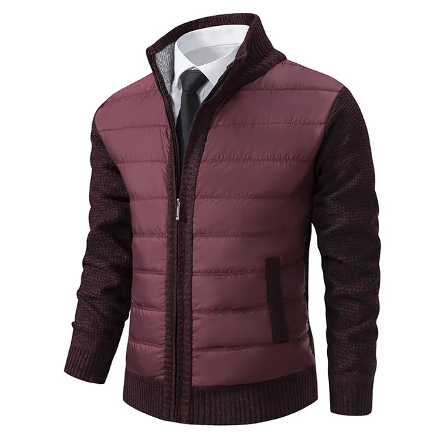 Elegant herenjack met gebreide mouwen voor dagelijks gebruik