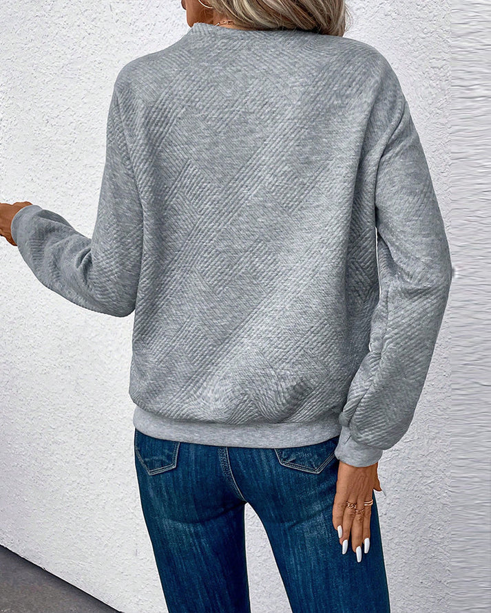 Modieuze dames sweater met stijlvolle kraag en een moderne pasvorm