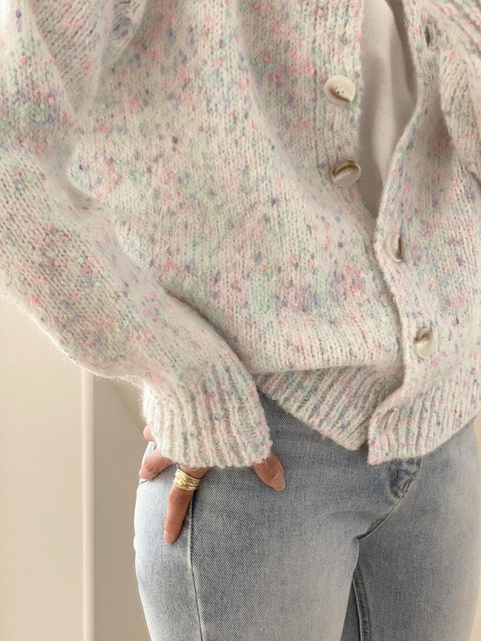 Elegant lang mouwvest voor dames met knopen