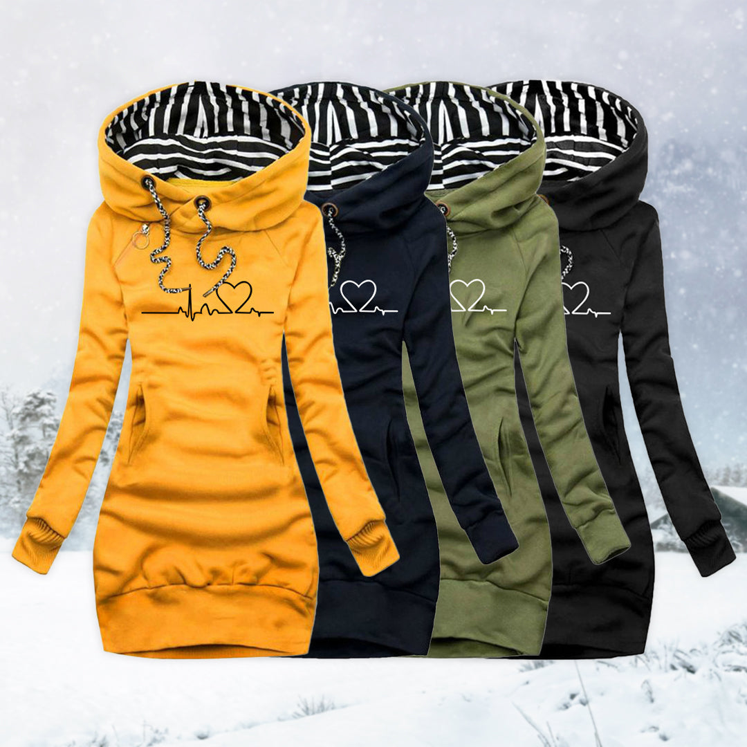 Sweaterjurk met uniek printontwerp