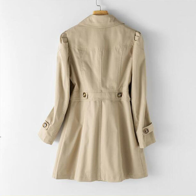 Stijlvolle Midi Trenchcoat voor Dames – Perfect voor Dagelijks Gebruik