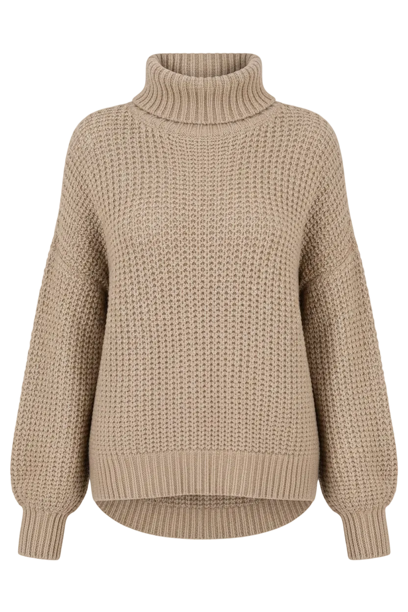 Wafelgebreide coltrui voor dames