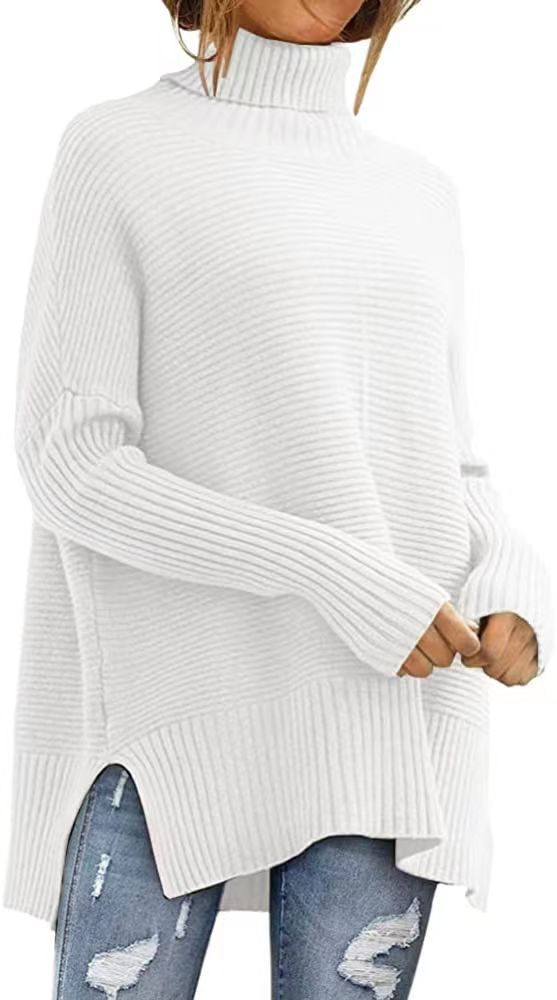 hippe Oversized Coltrui voor Dames – Comfortabele Herfst Tuniek Met Wijde Mouwen