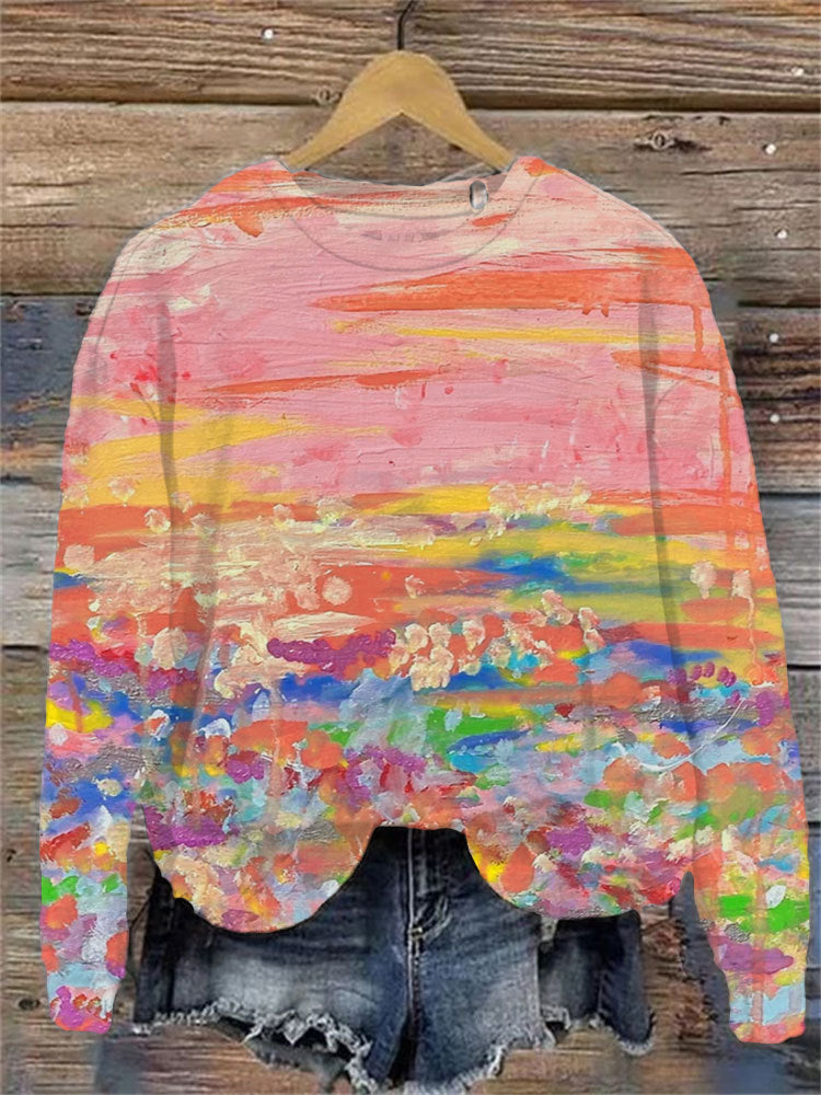 Stijlvolle Sweatshirt Zonder Capuchon Met Originele Graphics