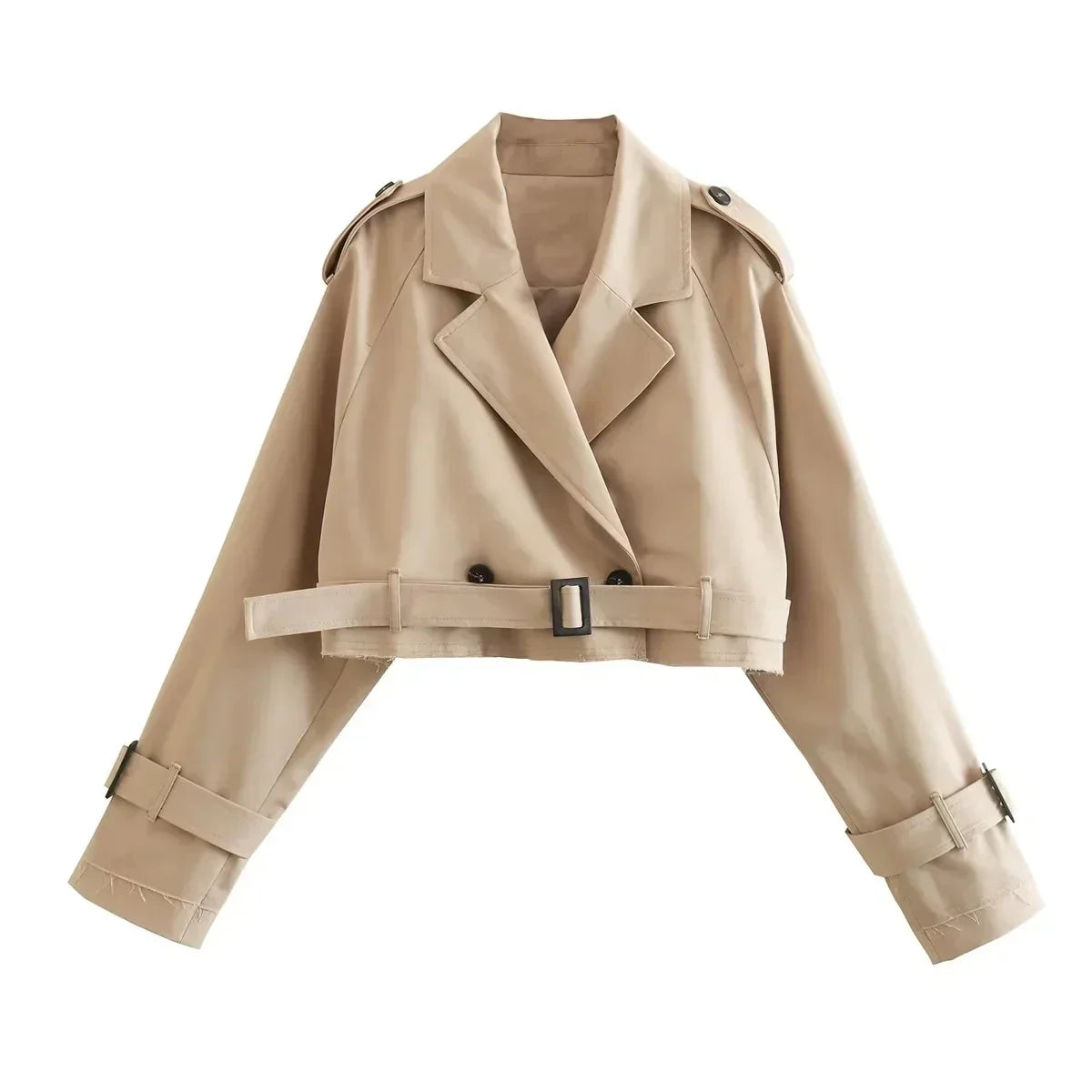 Elegante cropped trenchcoat voor dames voor elke gelegenheid