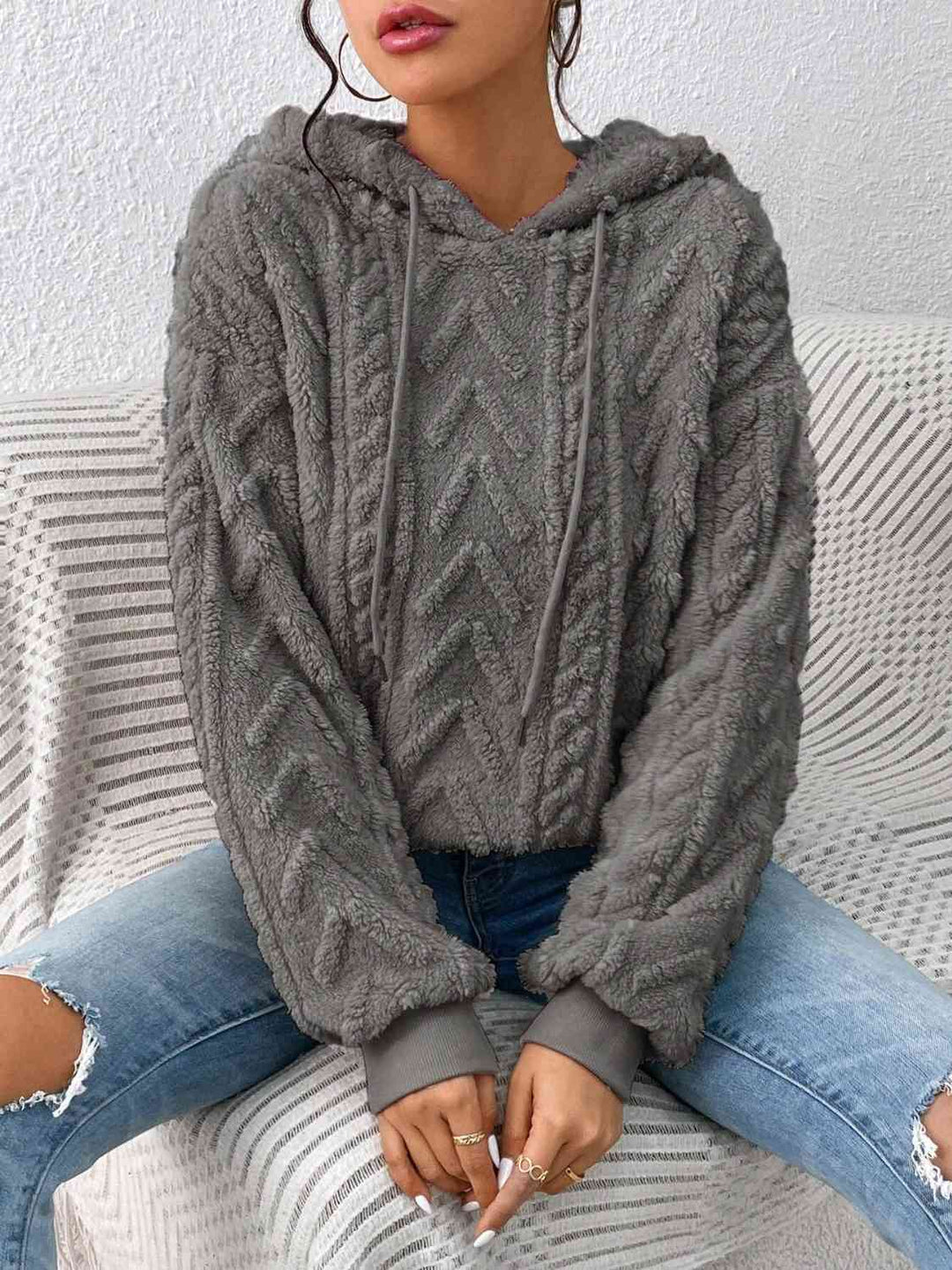 Dames Hoodie Met Kordel en Lange Mouwen – Perfect voor Casual Stijl
