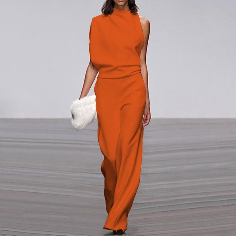 Adriana - Trendsettende Abstracte Print Jumpsuit