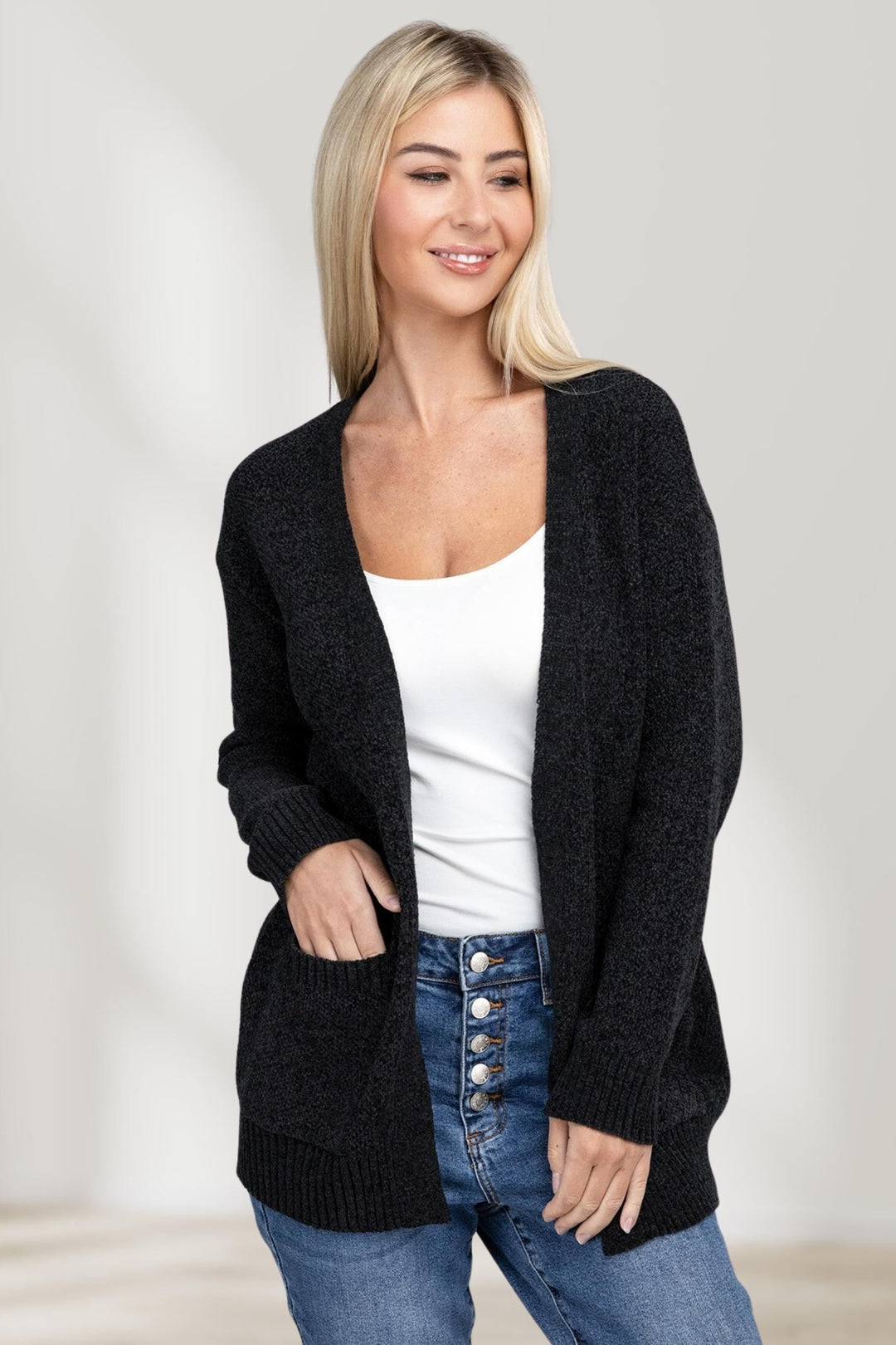 Stijlvolle Open Voor Sweater Cardigan voor Elke Gelegenheid