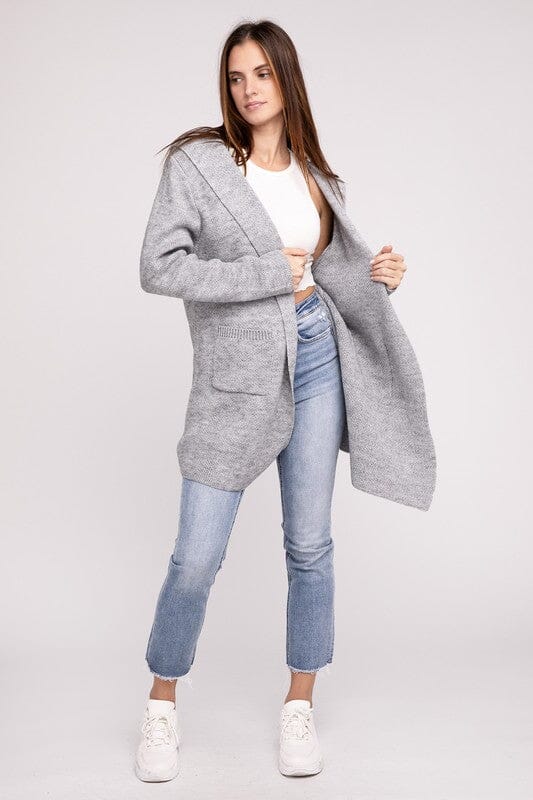 Lena Strikbare Heren Hoodie Open Voorkant Cardigan