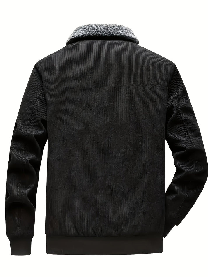 Stijlvolle Retro Heren Winterjas met Lange Mouwen