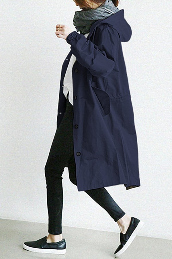 Oversized Windjack met Capuchon voor Dagelijks Gebruik
