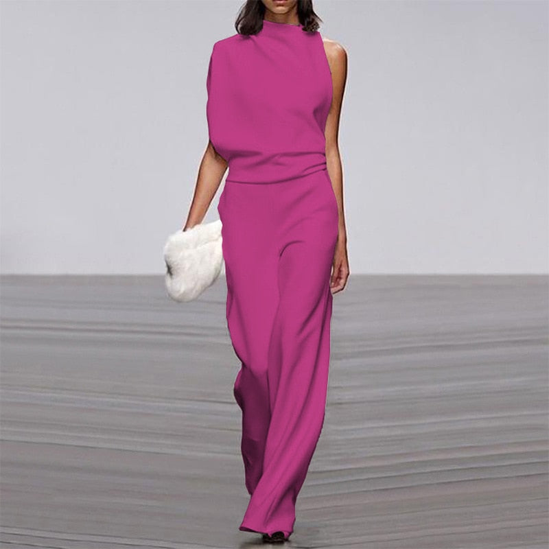 Adriana - Trendsettende Abstracte Print Jumpsuit