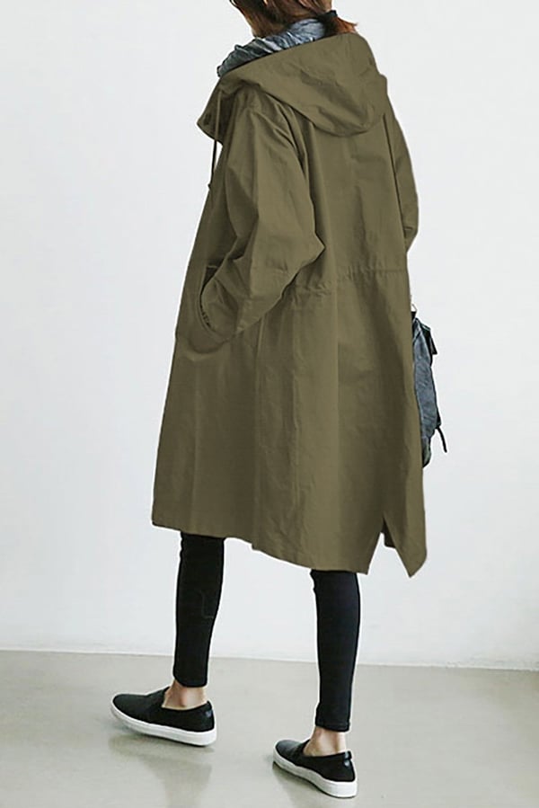 Oversized Windjack met Capuchon voor Dagelijks Gebruik
