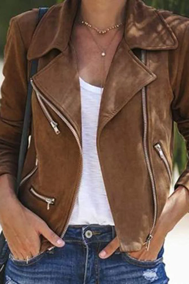 Trendy streetwear vest met omslagkraag en moderne uitstraling