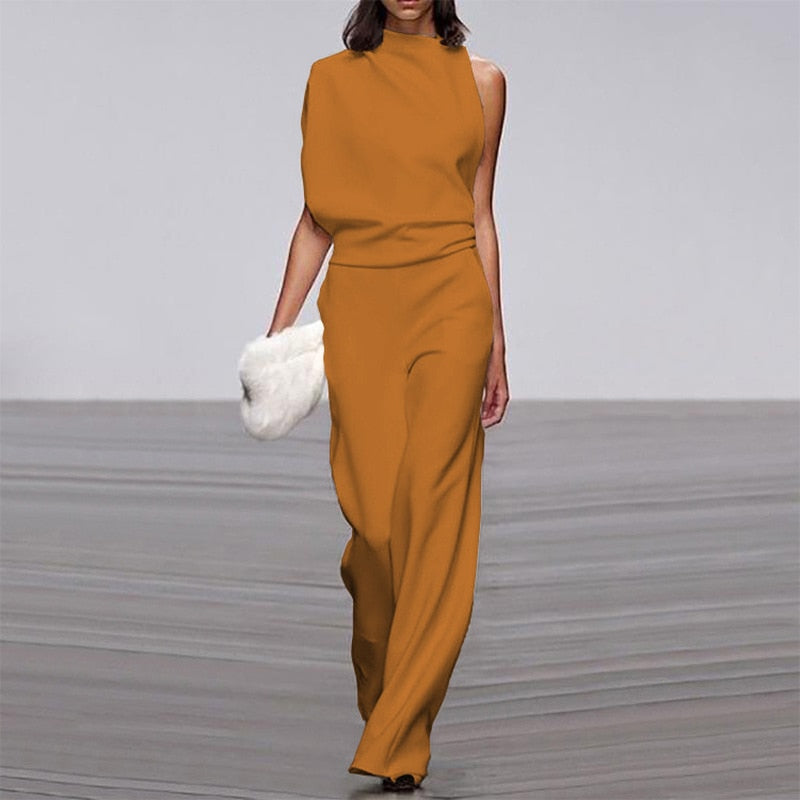 Adriana - Trendsettende Abstracte Print Jumpsuit