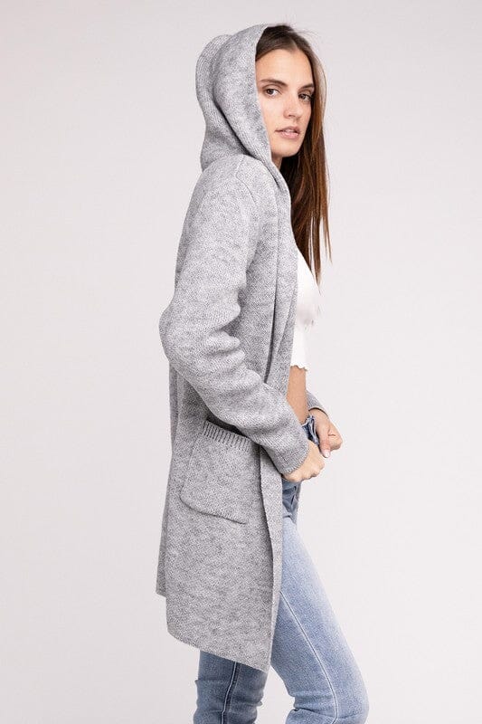 Lena Strikbare Heren Hoodie Open Voorkant Cardigan