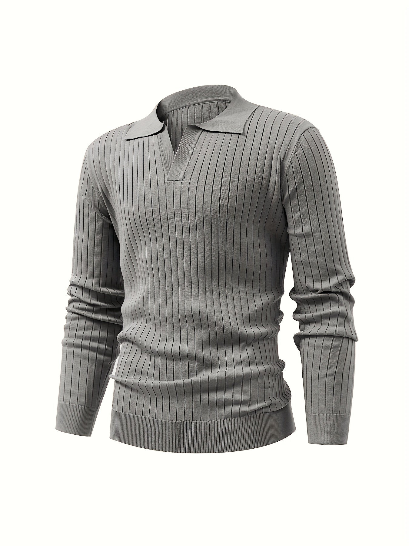 Modieuze Trui met V-Hals voor Heren – Comfortabel voor Herfst en Winter