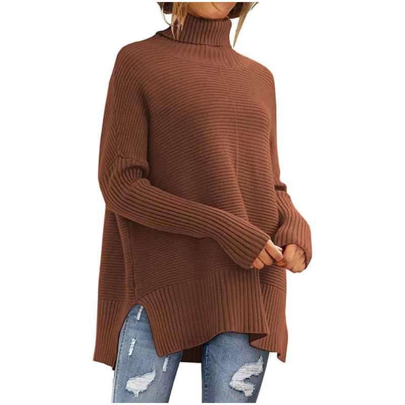 hippe Oversized Coltrui voor Dames – Comfortabele Herfst Tuniek Met Wijde Mouwen