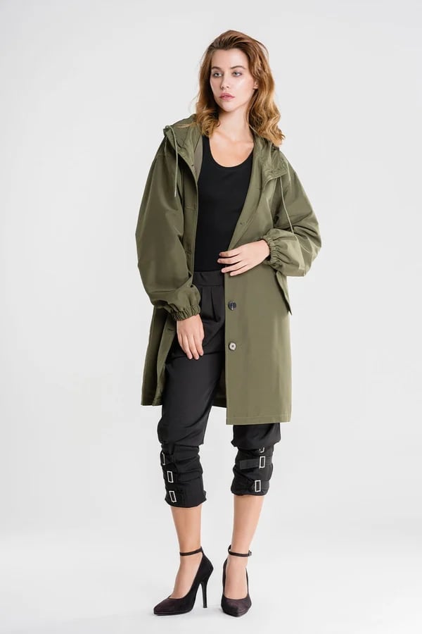 Oversized Windjack met Capuchon voor Dagelijks Gebruik