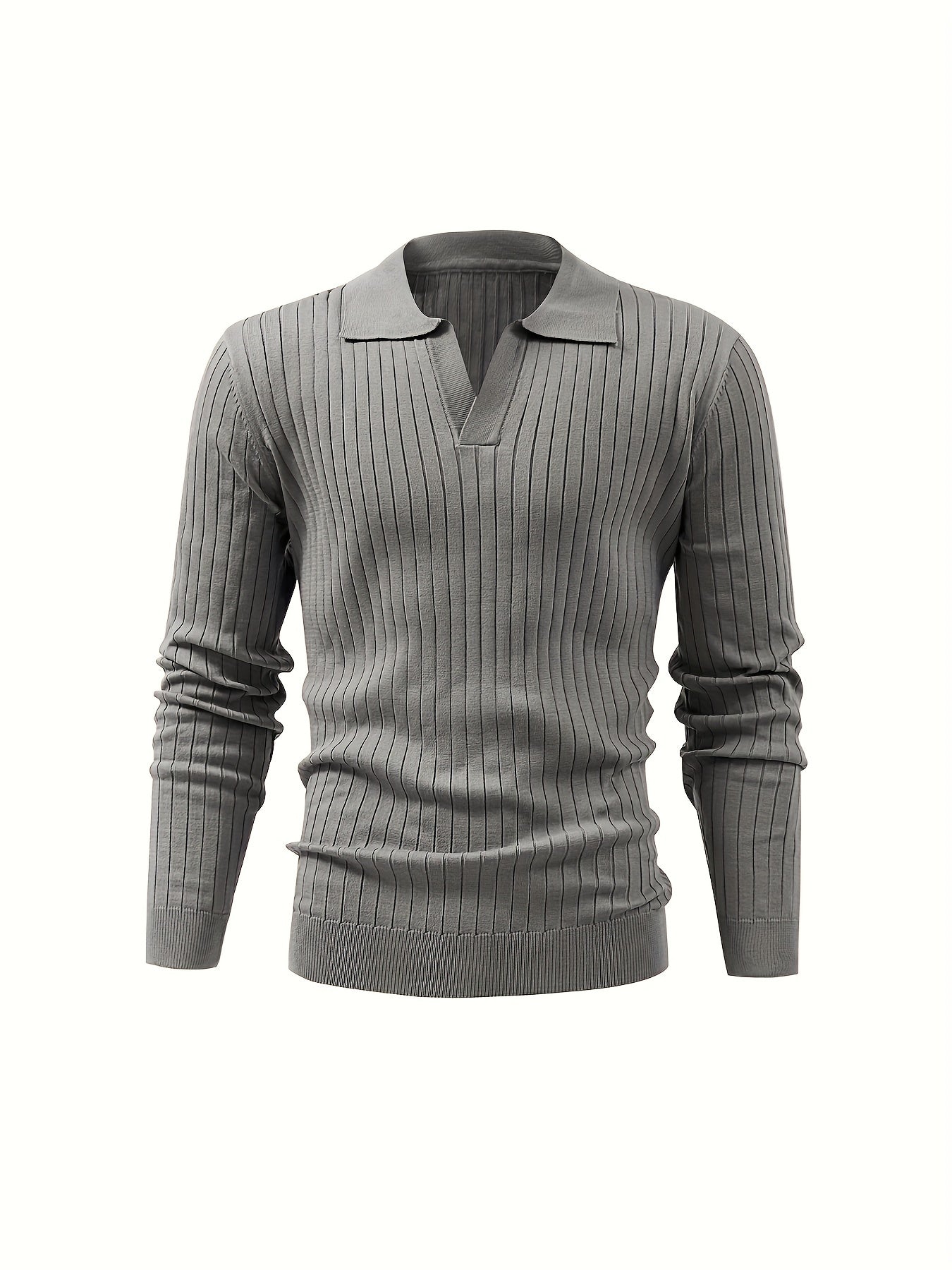 Modieuze Trui met V-Hals voor Heren – Comfortabel voor Herfst en Winter