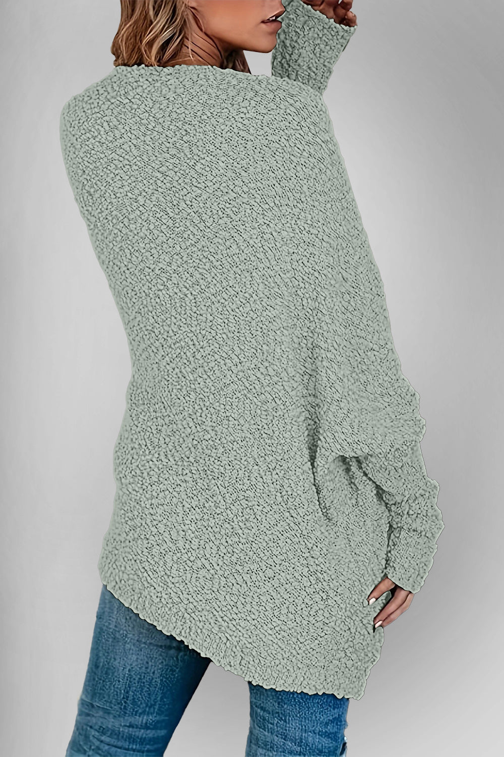 Emma's Dubbel Take Open Front Langen Mouwen Cardigan met Zakken