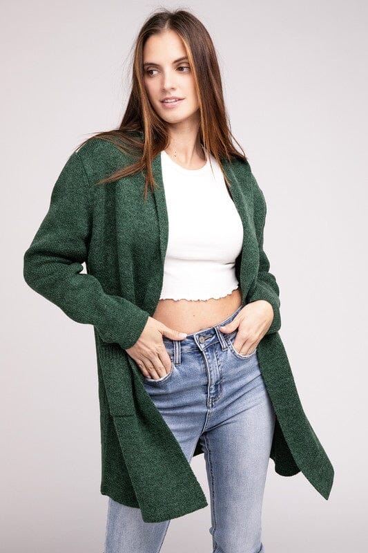 Lena Strikbare Heren Hoodie Open Voorkant Cardigan