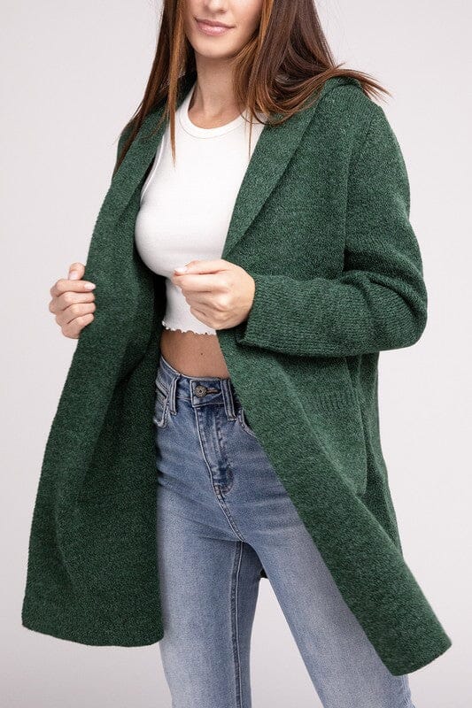 Lena Strikbare Heren Hoodie Open Voorkant Cardigan