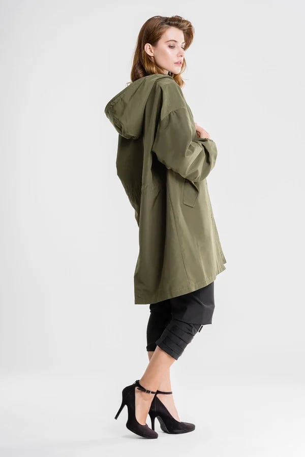 Oversized Windjack met Capuchon voor Dagelijks Gebruik