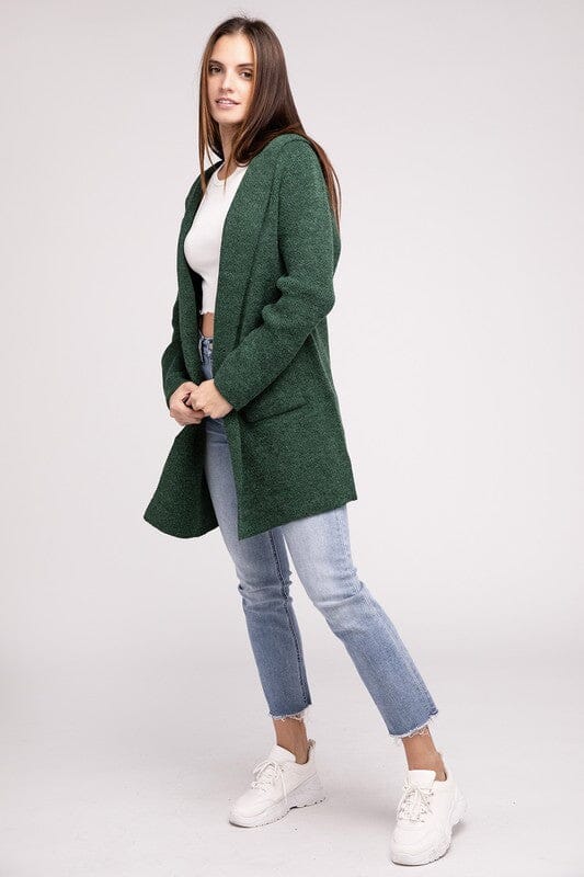 Lena Strikbare Heren Hoodie Open Voorkant Cardigan
