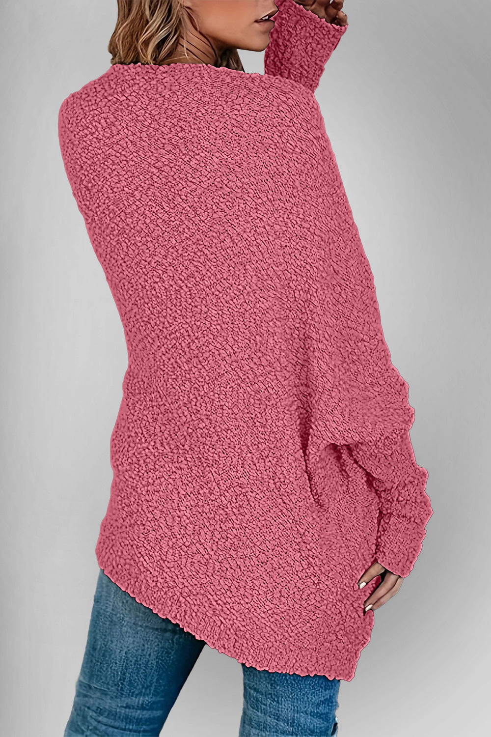 Emma's Dubbel Take Open Front Langen Mouwen Cardigan met Zakken