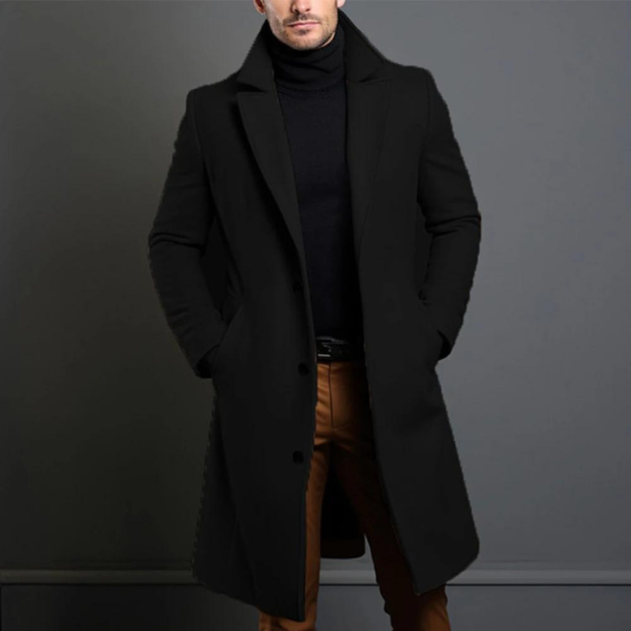 Stijlvolle Lange Winterjas voor Mannen met Tijdloze Look