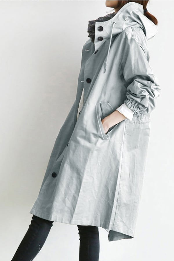 Oversized Windjack met Capuchon voor Dagelijks Gebruik