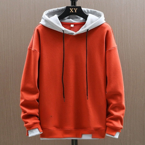 Trendy tweekleurige hoodie voor heren met comfortabele pasvorm