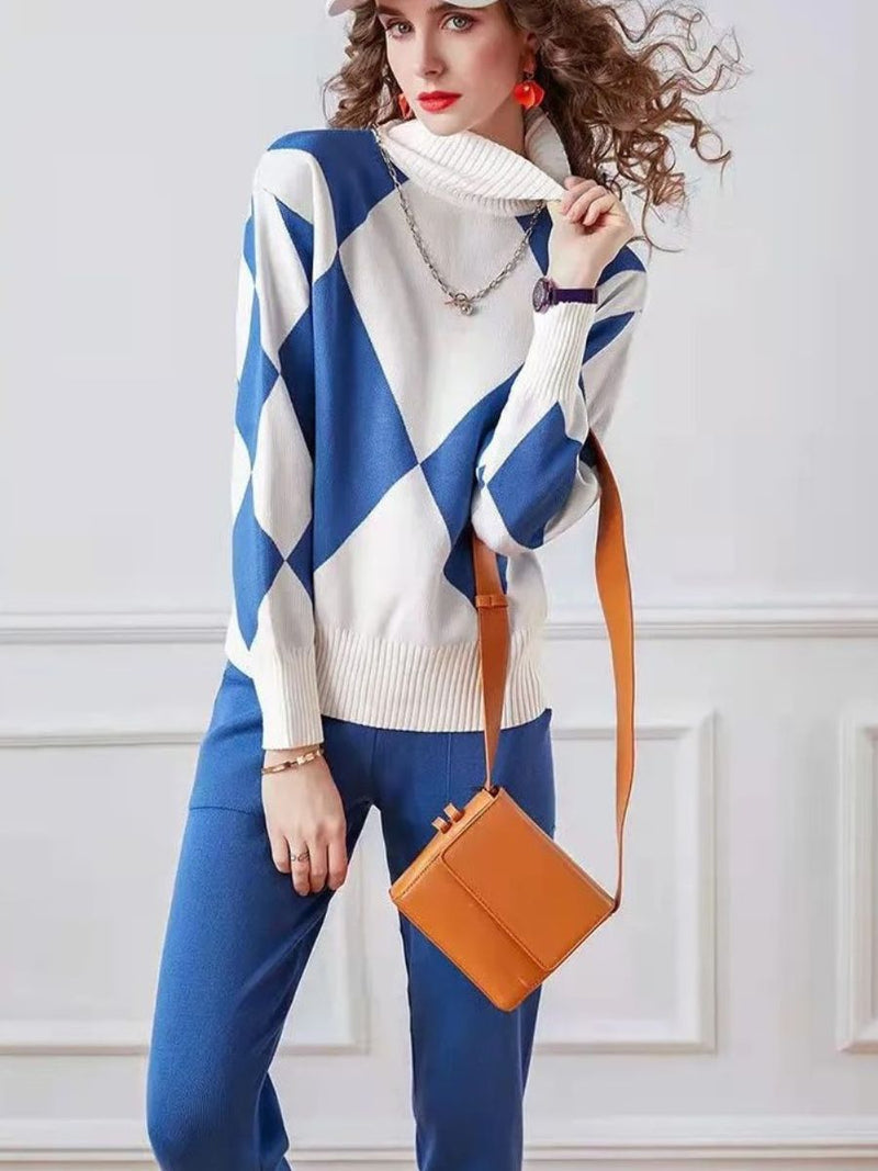 Stijlvolle dames set met trui en broek voor het winterseizoen