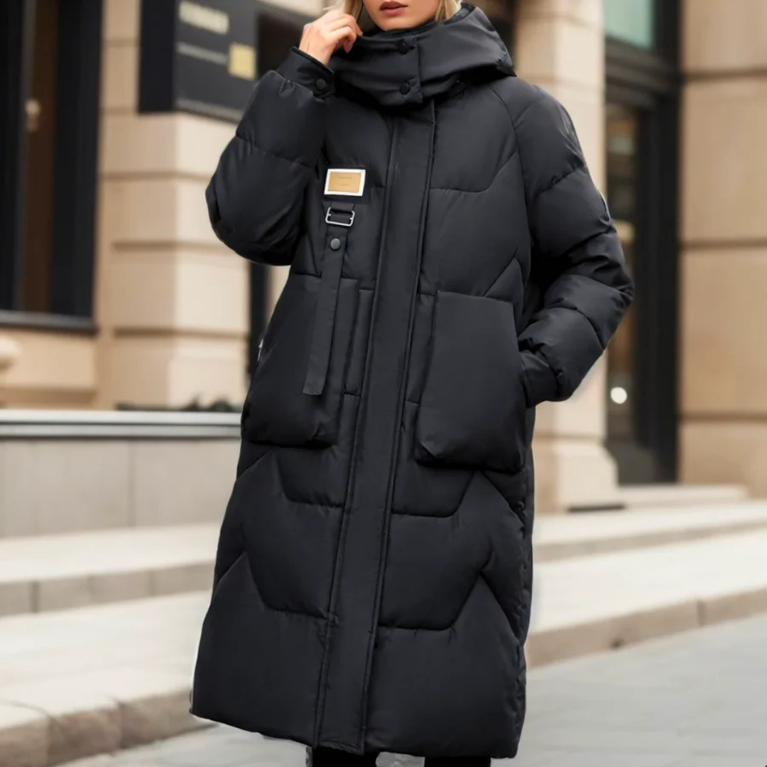 Moderne lange winterjas voor dames perfect voor koude dagen