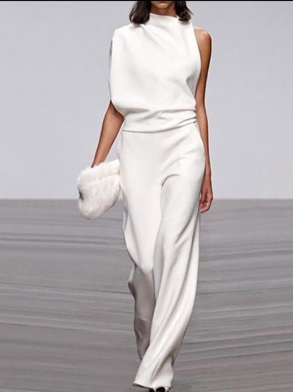 Adriana - Trendsettende Abstracte Print Jumpsuit