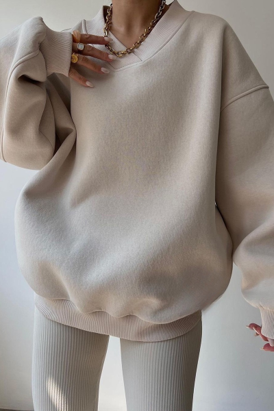 Pull décontracté original en forme de V