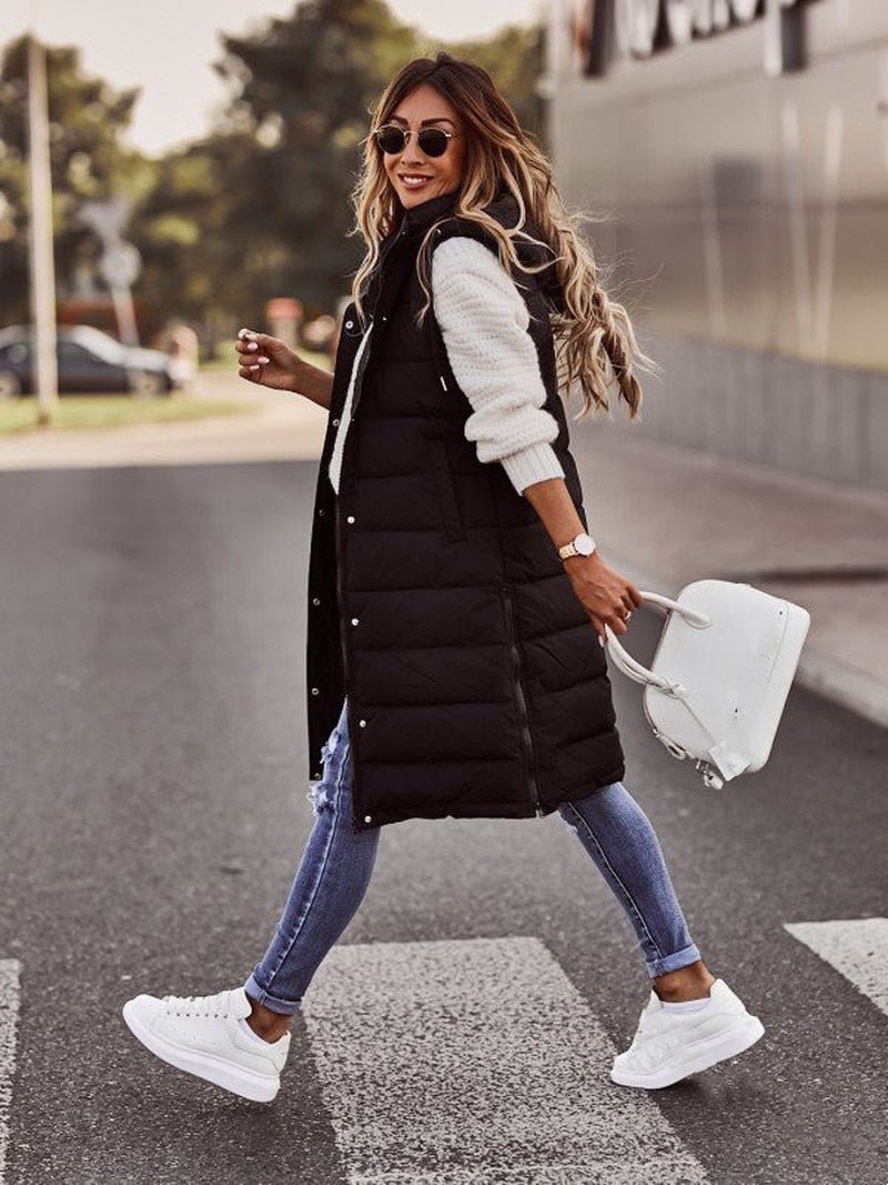 Warme en stijlvolle lange gilet voor dames